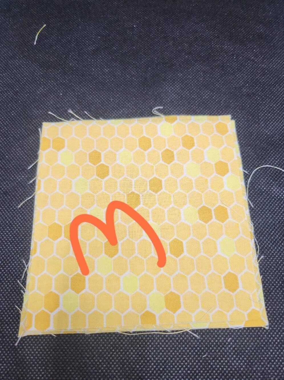 Three 4.50 inch precut cotton fabric squares
